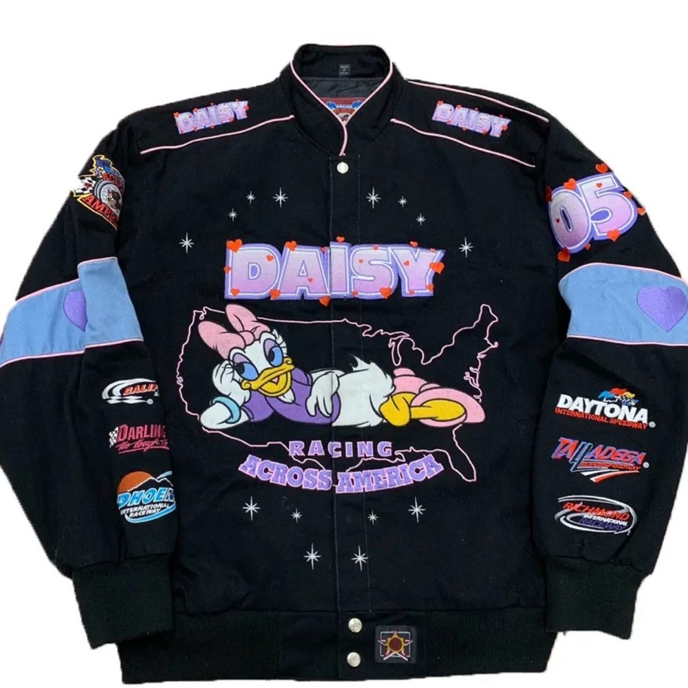 Disney Black and Purple Daisy Racing Jacket